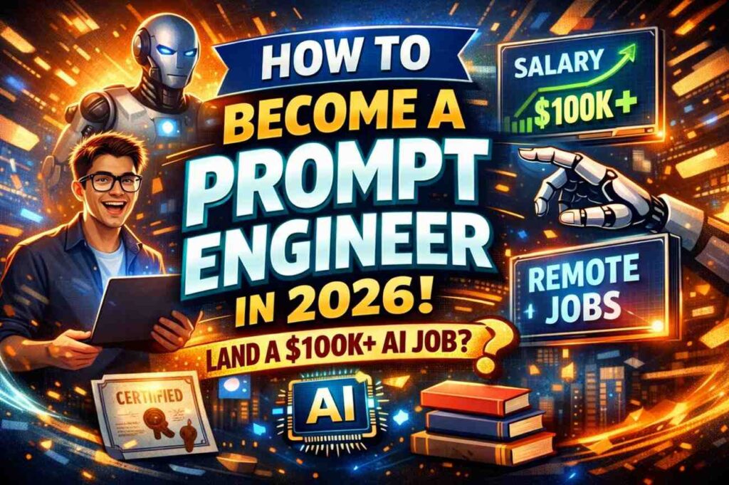 How to become a prompt engineer in 2026 – AI prompt engineering career, salary, jobs and roadmap visual