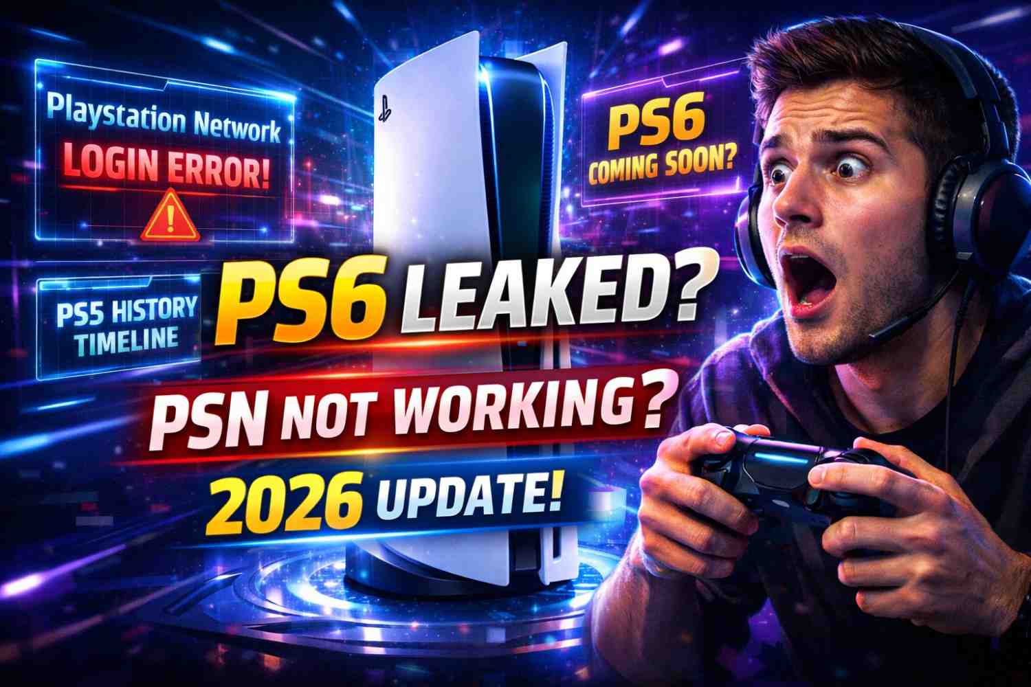 PlayStation Network login error fix PS6 release date 2026 PS5 gaming guide